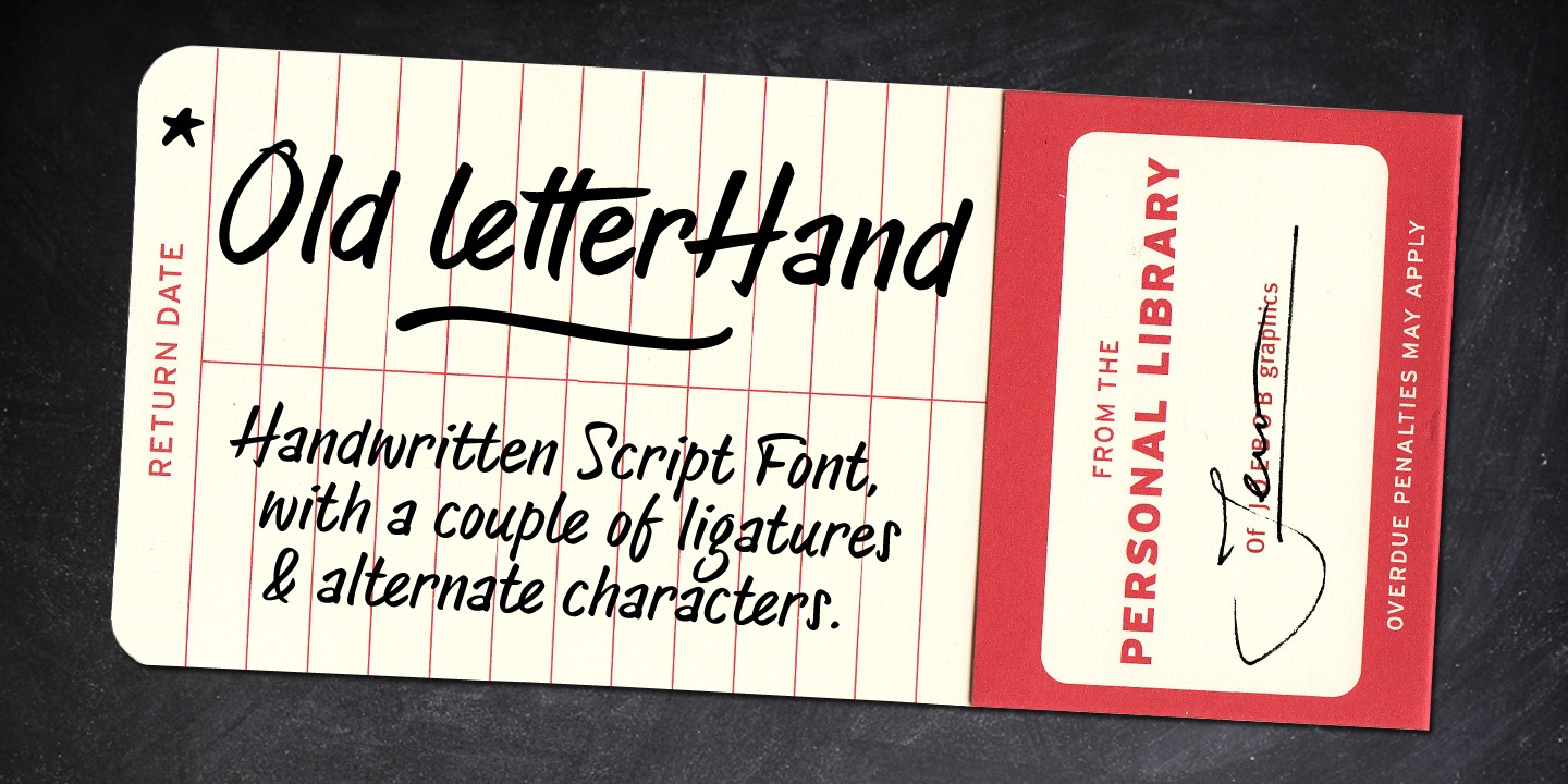 Old Letterhand Font preview